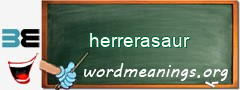WordMeaning blackboard for herrerasaur